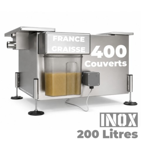 bac à graisse automatique restaurant 400 couverts jour inox professionnel - 215L